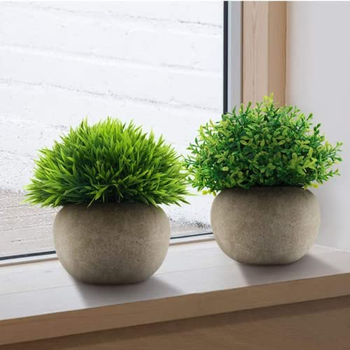 Artificial Boxwood Topiary Potted Plant for Home and Office Decor