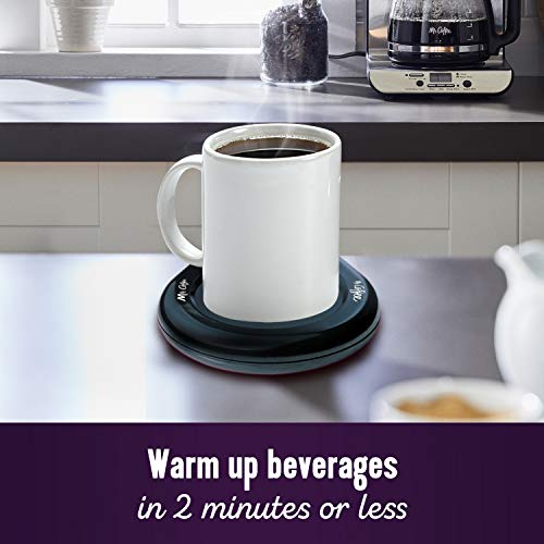 Mr. Coffee Portable Mug Warmer 1 Pack - Keep Coffee & Tea Hot at Home, Office, Travel Black