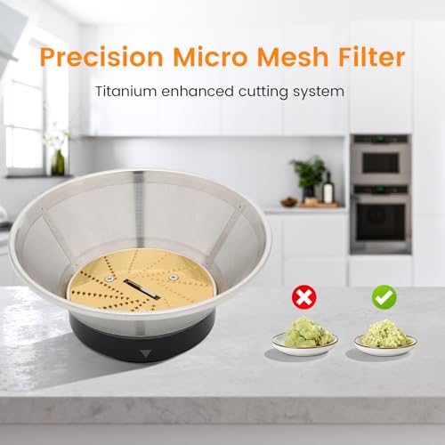 Juicer Mesh Filter Basket with Titanium-Coated Blades for Centrifugal Juicers