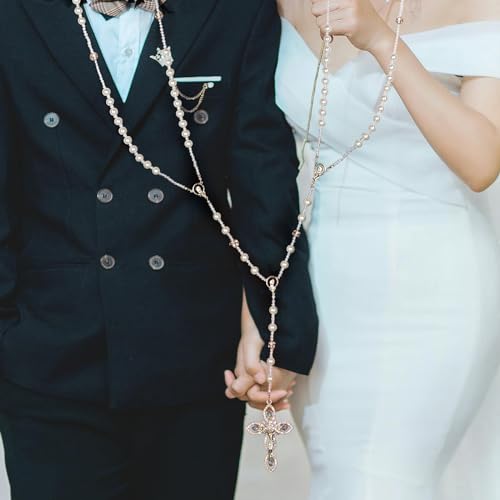Wedding Lasso for Ceremony with Pearls and Unity Cross