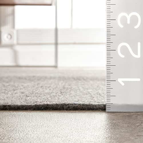 Non-Slip Area Rug Pad for Hardwood Floors - 4' x 6' Grey Cushioning Pad
