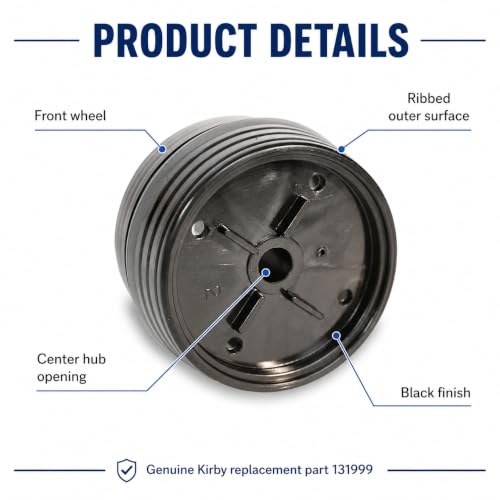 Replacement Front Wheel for Upright Vacuum Cleaners (Black)