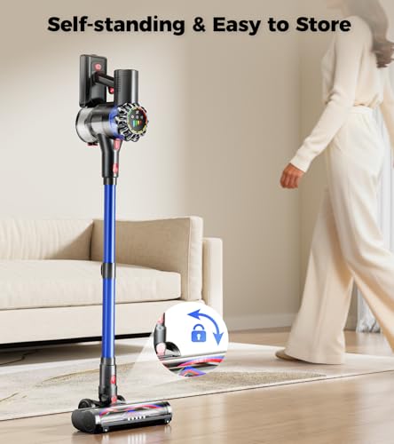 HFFLH Cordless Stick Vacuum Cleaner, 50KPa 600W Wireless Vacuum for Pet Hair and Carpets