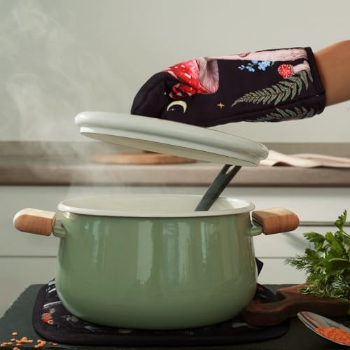 6-Piece Mushroom Kitchen Set: Oven Mitts, Pot Holders, and Dish Towels