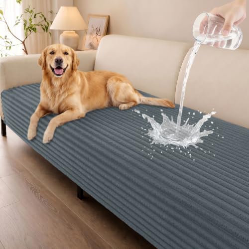Waterproof Couch Cover for Dogs - Non-Slip Plush Sofa Protector, 36" x 71"