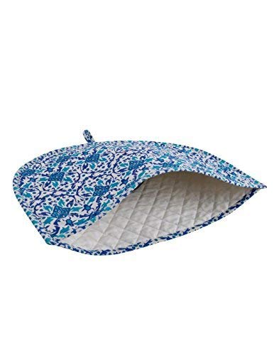 Quilted Tea Cozy for Teapots - Sky Blue Floral Fabric Kettle Cover