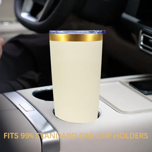 20 oz Insulated Tumbler (White, 6 Pack) STELOXIA Double-Wall Stainless Steel