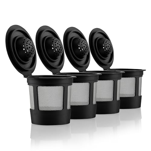 4-Pack Reusable Single-Serve Coffee Pod Filters with Stainless Steel Mesh