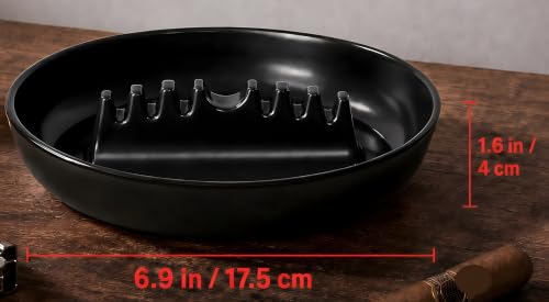 7-Inch Large Melamine Ashtrays - Pack of 4 Round Tabletop Trays