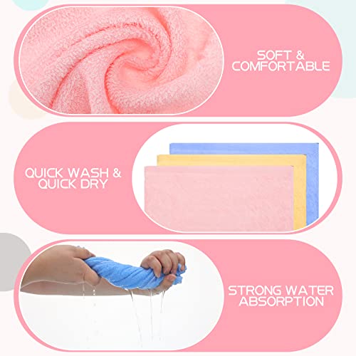 Newwiee 40 Pcs Multicolor Cotton Face Wash Cloths 10x10 Inch - Soft Reusable Facial Towels