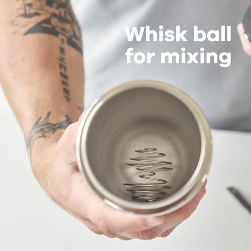 Hydro Flask Shaker Bottle – Insulated Stainless Steel Gym Bottle for Pre Workout & Protein 24 Oz Dew