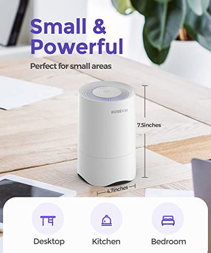 Small True HEPA Air Purifier for Home Bedroom with Aromatherapy Diffuser