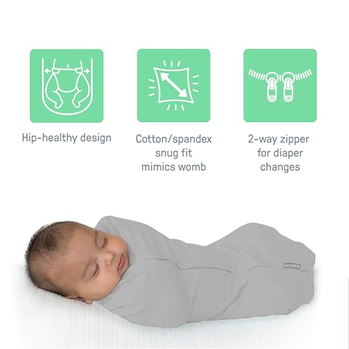 SwaddleMe Compression Baby Swaddle Pod 2-Pack - 2-Way Zipper, 0-2 Months