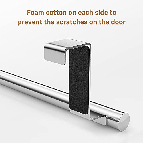 Over Cabinet Towel Bar 2-Pack - Stainless Steel No-Drill Door Rack