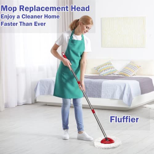 Microfiber Spin Mop Replacement Heads - 4 Pack Washable Triangle Mop Refills
