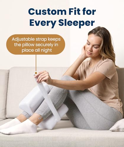 Memory Foam Knee Pillow for Side Sleepers – Sciatica Relief & Alignment