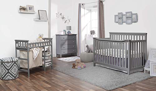 Sorelle Palisades 3-Piece Nursery Set with Convertible Crib & Dresser - Grey