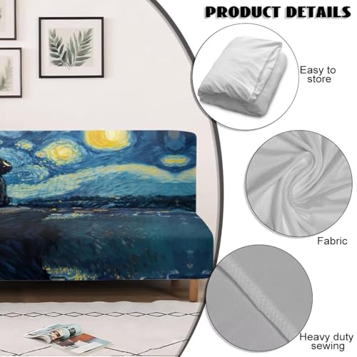 Cat Starry Sky Futon Cover - Non-Slip, Washable, Scratch Resistant