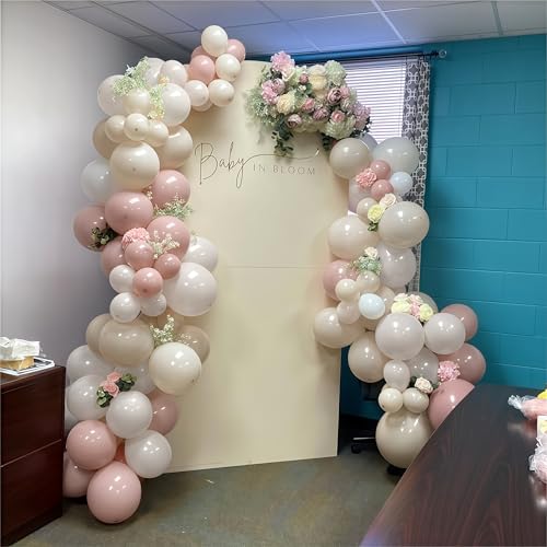 60-Piece Pastel Dusty Pink and Champagne Gold Balloon Garland Kit