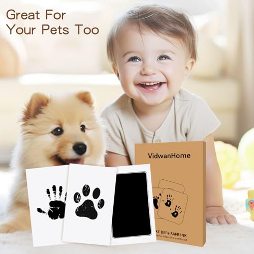 Jumbo Inkless Baby Hand and Footprint Kit - Clean Touch Ink Pad with 16 Cards