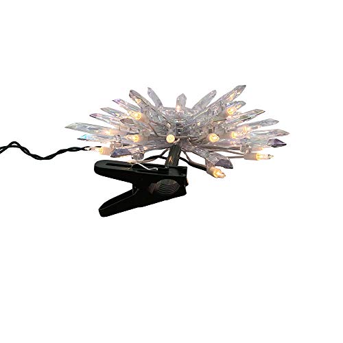 Kurt Adler UL 30-Light Crystal Snowflake Treetop, Indoor, 13in