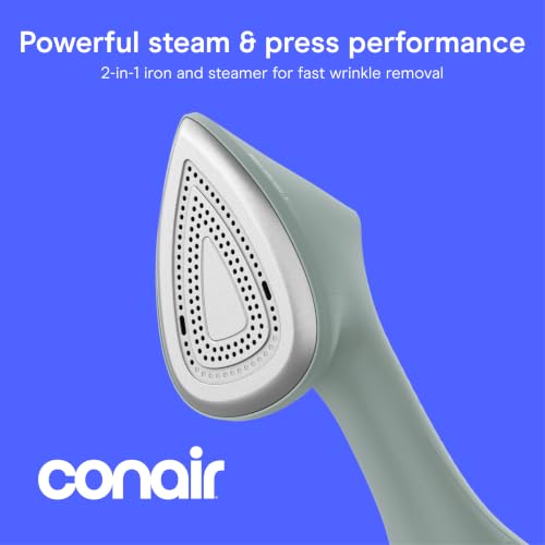 2-in-1 Fabric Steamer and Iron, 1700W Garment Steamer with Aluminum Soleplate