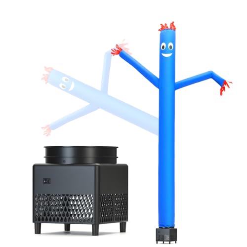 6ft Blue Inflatable Tube Man Air Puppet Dancer with Blower & Light