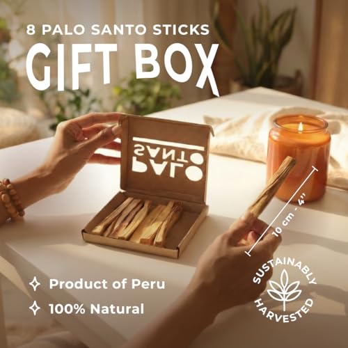 Palo Santo Incense Sticks, 8-Pack Ethically Sourced Peruvian Holy Wood