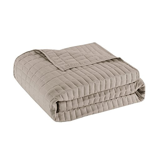 Quilted Daybed Cover Set 5-Piece with Bedskirt & Shams - Taupe, 75" x 39"