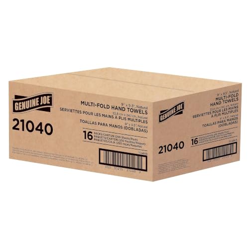 Multifold 1-Ply Kraft Paper Hand Towels, 9.25" x 9.4" (4,000 Sheets)