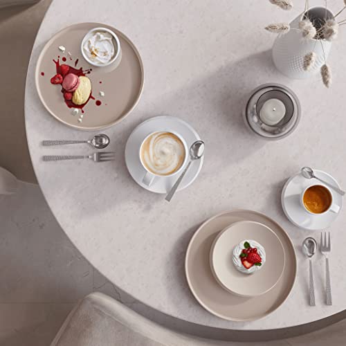 Villeroy & Boch NewMoon 5-Inch Modern Espresso Saucer, Premium Porcelain, Dishwasher Safe, White - Set of 1