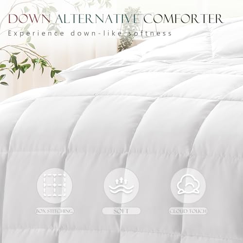 Queen Lightweight Duvet Insert - Soft Peach Skin Fabric, 250GSM Microfiber, OEKO-TEX Certified