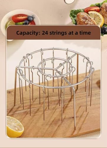 Stainless Steel Air Fryer Skewer Rack with 24 Skewers for 4-8 Quart Air Fryers