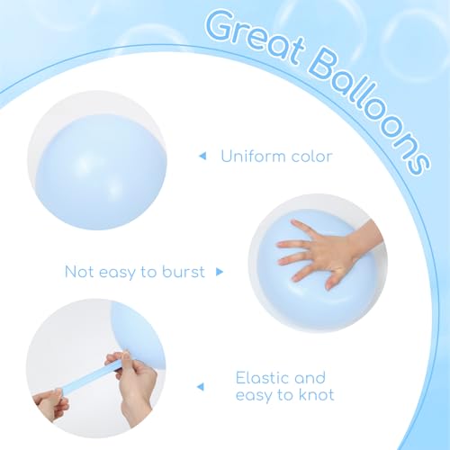 60pcs Blue and White Balloon Arch Kit for Baby Shower and Birthday Party