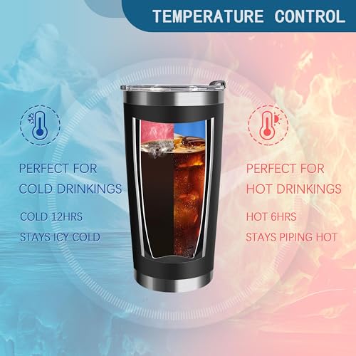 Did I Roll My Eyes Out Loud 20oz Stainless Steel Tumbler with Lid (Black) – Funny Attitude Travel Mug