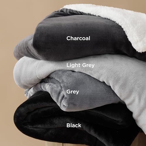 Bedsure Sherpa Fleece Throw Blanket - Reversible Plush Couch Blanket (50x60)