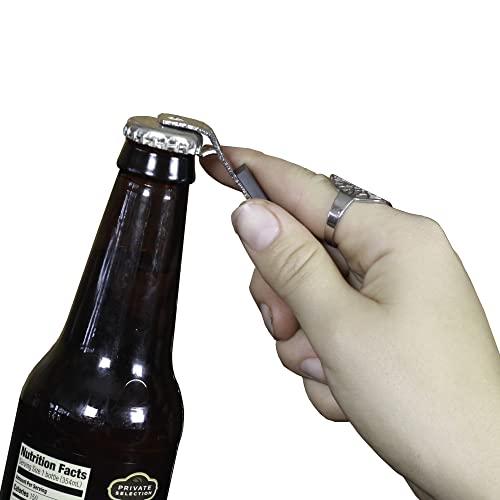 Chef Craft Select Iron Plated Bottle Opener & Can Tapper Set - 4.5 Inch Gray, Pack of 2, Magnetic, Camping & Travel
