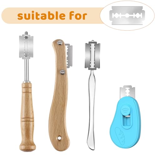 40-Piece Bread Lame Replacement Blades, Stainless Steel Sourdough Scorer
