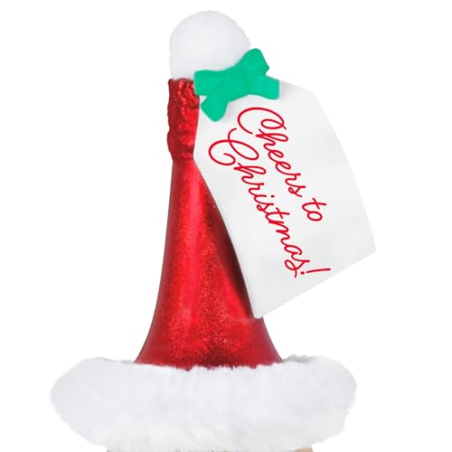 Hallmark Keepsake 2024 Cheers to Christmas Ornament – Wine Bottle Santa