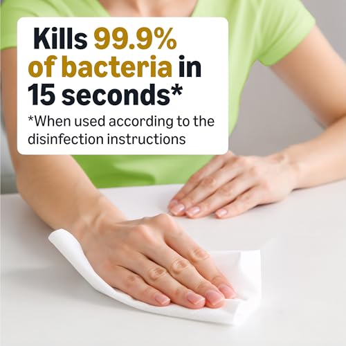 Amazon Basics Disinfecting Wipes, Lemon & Fresh Scent, 255 Count