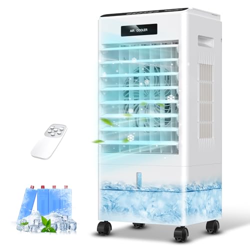 Portable Evaporative Air Cooler 3-in-1 Fan with Remote and Ice Boxes