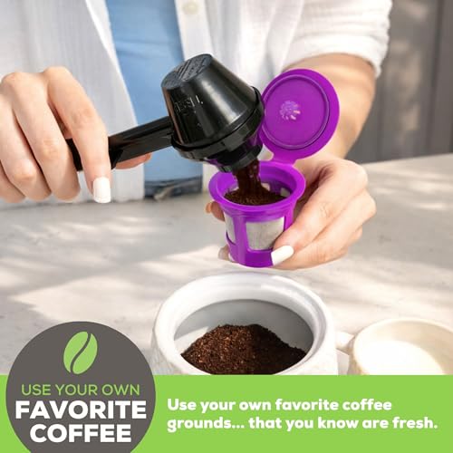 Reusable Single-Serve Coffee Filter Pods (4-Pack) - Refillable Mesh Cups