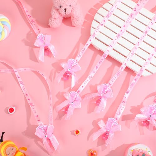 36 Pcs Baby Shower Pacifier Necklaces - Cute Footprint Party Favors (Pink)