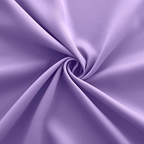 Blackout Lavender Curtains for Bedroom - 2 Panels, 42x63 Inch