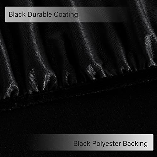 Fitted Round Tablecloth, 40-44 Inch Elastic Stretch Table Cover, Black