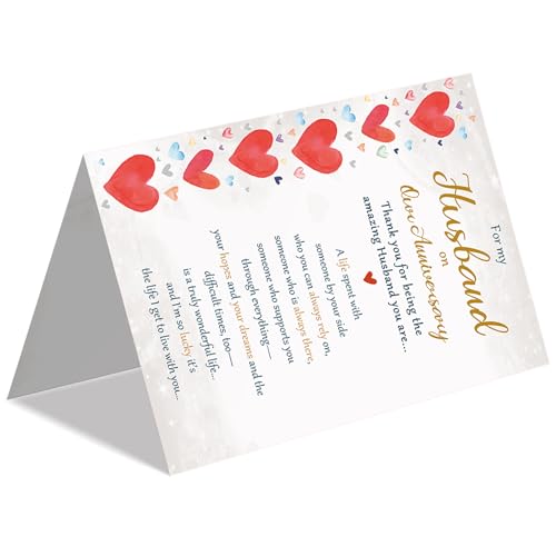 Funny Anniversary Card for Husband - Romantic 5x7 Greeting Card