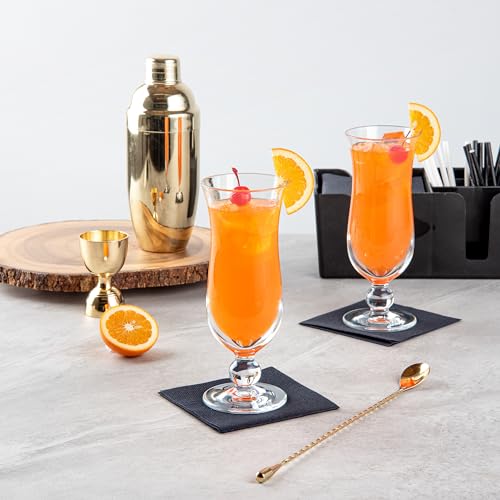 Restaurantware Hurricane Plastic Glasses 6 Pack, 11oz Shatterproof Tumblers