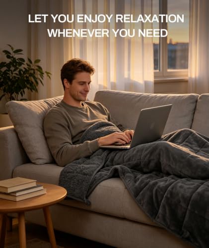 Sherpa Fleece Weighted Blanket 15lbs - Soft Plush Dual Sided, 60x80 inches