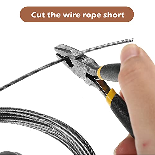 16ft Stainless Steel Curtain Wire Hanging System with 96 Clips, 4 Sets