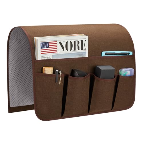 Sofa Armrest Organizer with 6 Pockets for Remote, Phone, and Tablet